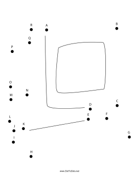 Computer 2 Dot To Dot Puzzle