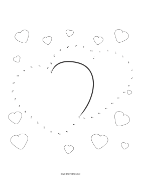 Hearts Dot To Dot Puzzle