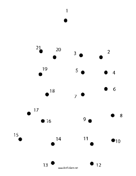Pine Tree Dot To Dot Puzzle