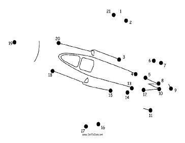 Airplane From Top Dot To Dot Puzzle