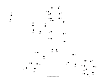 Baseball Dot To Dot Puzzle