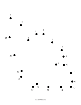 Printable Butterfly 1 Dot To Dot Puzzle