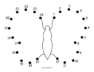 Butterfly Dot To Dot Puzzle