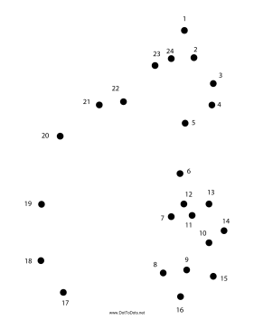 Printable Cat 8 Dot To Dot Puzzle