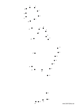 Cheerleader 2 Dot To Dot Puzzle