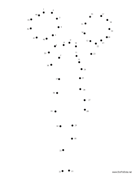 Cheerleader Dot To Dot Puzzle