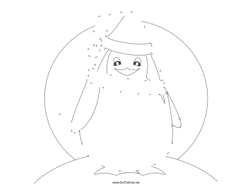 Christmas Penguin Dot To Dot Puzzle