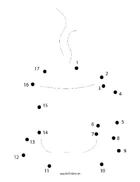 Coffee Cup Dot To Dot Puzzle