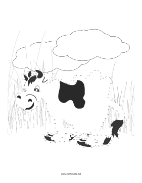 Cow Dot To Dot Puzzle