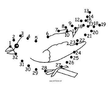 Finch Bird Dot To Dot Puzzle