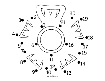 Five Petals Flower Dot To Dot Puzzle