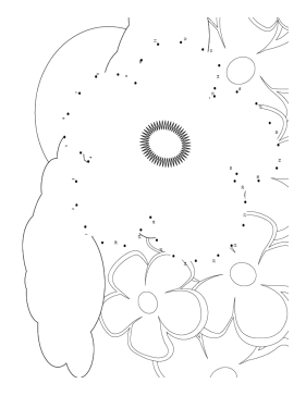 Flower Garden Dot To Dot Puzzle