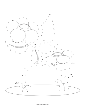 Flowers Dot To Dot Puzzle