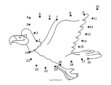 Flying Eagle Dot To Dot Puzzle