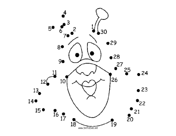 Funny Superhero Face Dot To Dot Puzzle