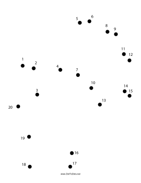 Printable Hand 3 Dot To Dot Puzzle