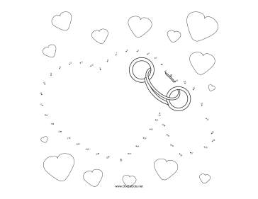 Heart And Locket Dot To Dot Puzzle