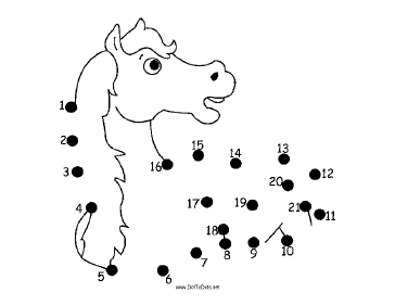 Horse Dot To Dot Puzzle