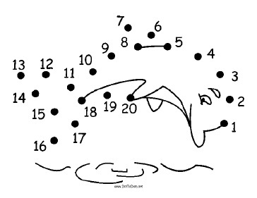 Leaping Dolphin Dot To Dot Puzzle