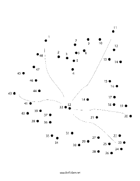 Maple Leaf Dot To Dot Puzzle