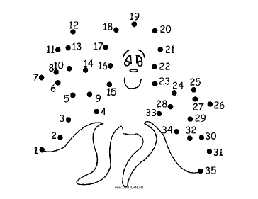 Octopus Dot To Dot Puzzle