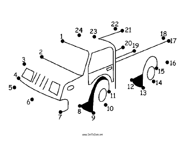 Pickup Truck Dot To Dot Puzzle