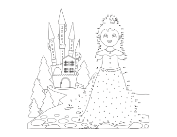 Princess Dot To Dot Puzzle