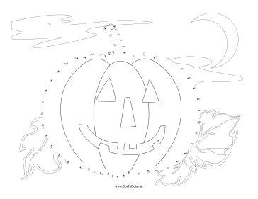 Pumpkin Dot To Dot Puzzle