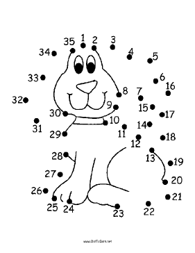 Puppy Dog Dot To Dot Puzzle