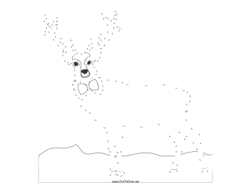 Reindeer Dot To Dot Puzzle