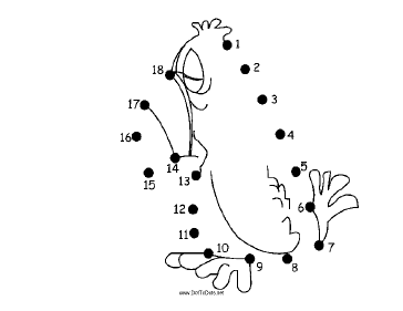 Sad Parrot Dot To Dot Puzzle