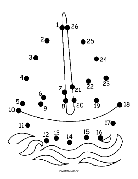 Sailboat Dot To Dot Puzzle