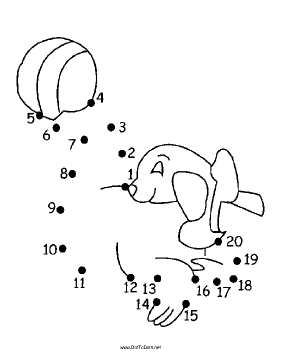 Seal With Ball Dot To Dot Puzzle