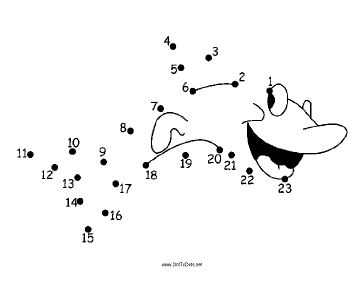 Smiling Shark Dot To Dot Puzzle