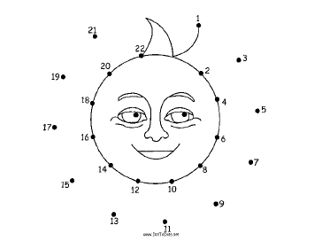 Smiling Sun Dot To Dot Puzzle