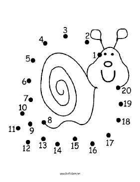 Snail Dot To Dot Puzzle