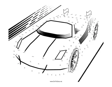 Sports-Car Dot To Dot Puzzle