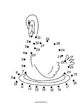 Swan Dot To Dot Puzzle