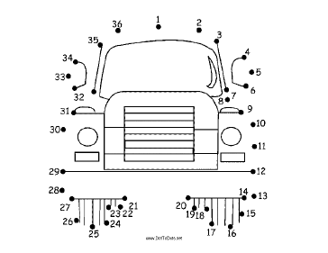 Truck Dot To Dot Puzzle