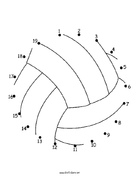 Volleyball Dot To Dot Puzzle