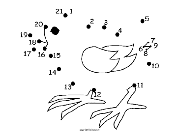 Walking Chick Dot To Dot Puzzle