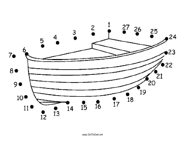 Wooden Boat Dot To Dot Puzzle